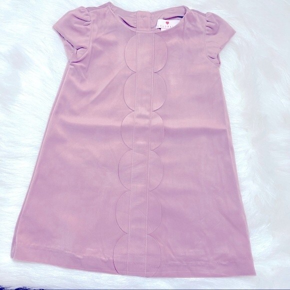 LULURAIN Toddler girls scalloped velvet dress. 2T. - Picture 1 of 9